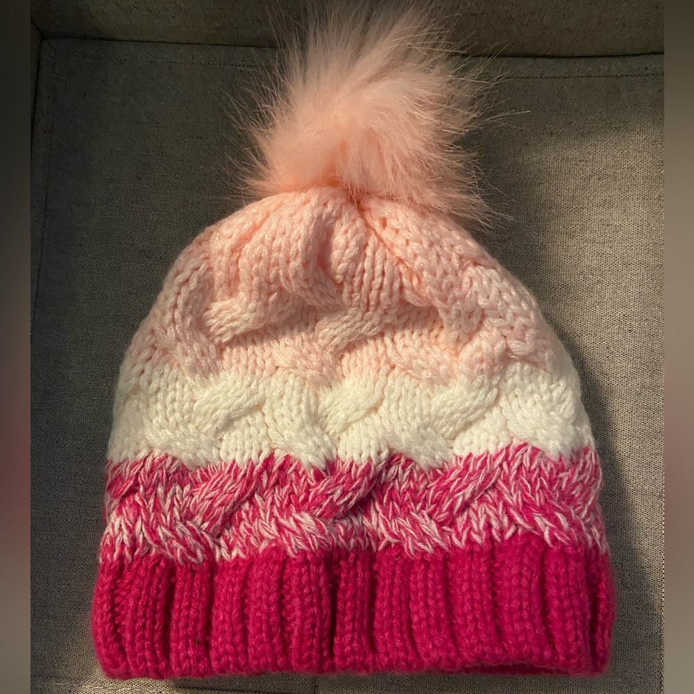 Time and tru girls beanie frost pink-one size